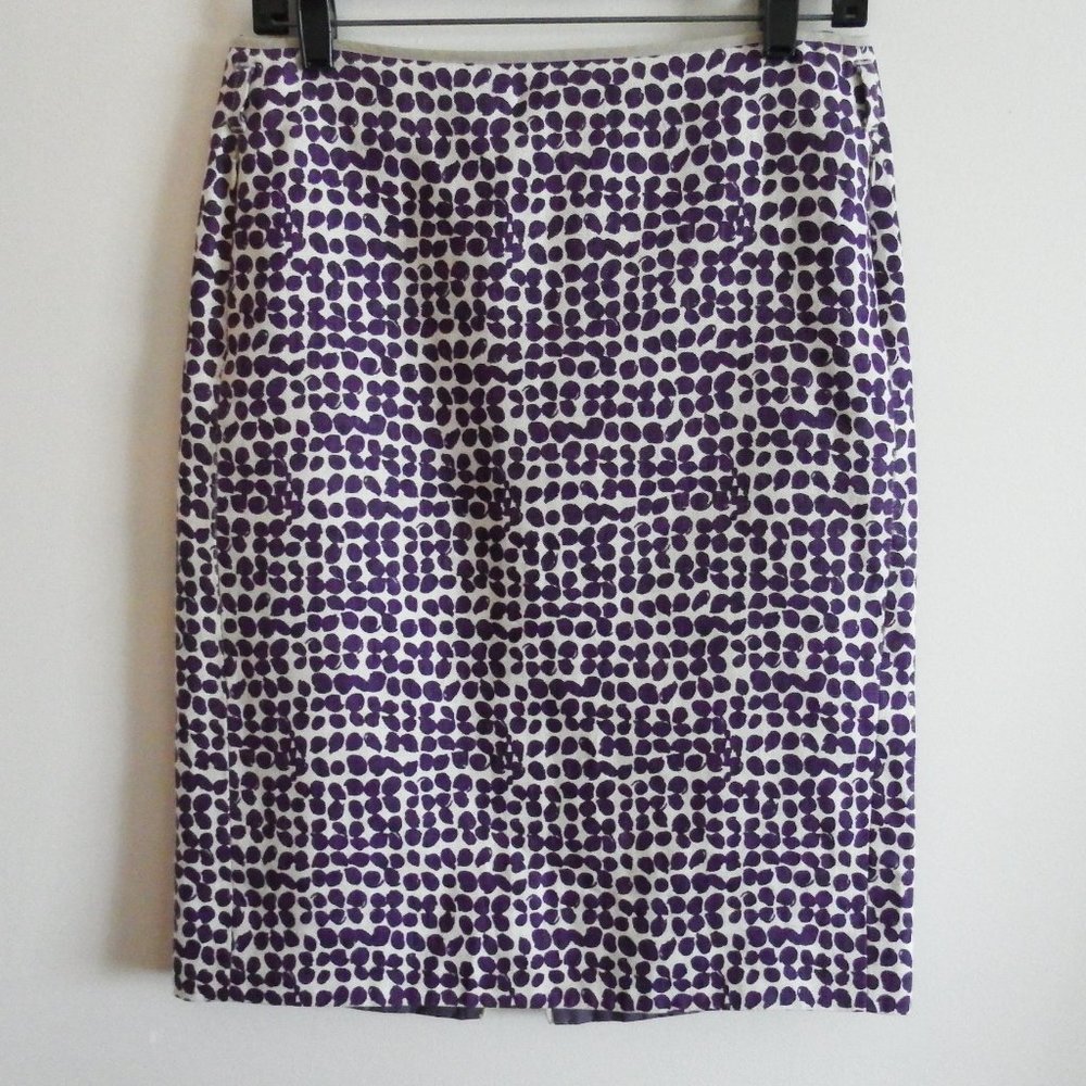 S' Max Mara Purple/Cream Mini Skirt 6